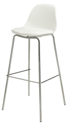Nora kitchen stool pp seat - white
