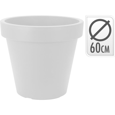 Flower pot round 60cm - white, , medium