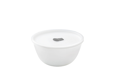 Mixing bowl 750ml with lid white, , medium