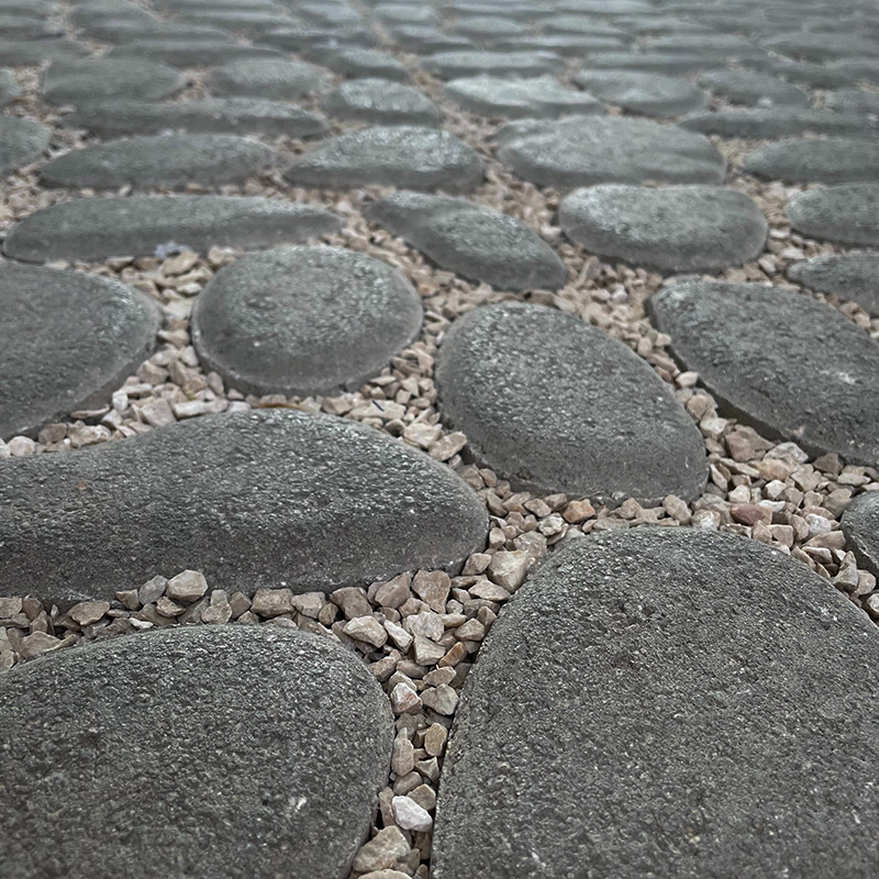Walkway stone 400x400x80 white, , medium image number null