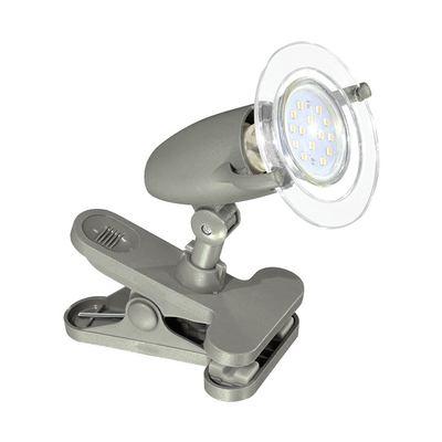 Eglo 'pocket 2 ' 1xgu10 (led 3w) spot light with clip grey 3000k l150xh175mm, , medium