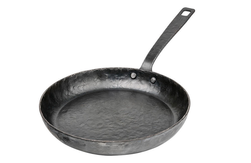 Forged carbon steel frying pan with one handle 24cm, , medium-null
