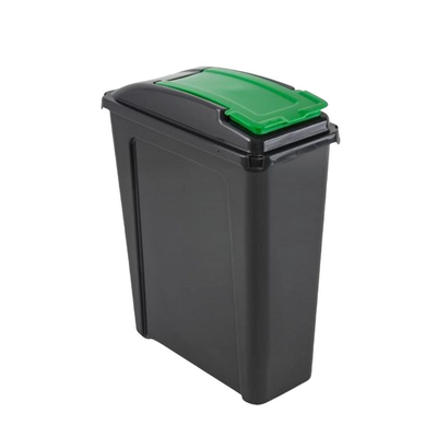 Κάδος ανακύκλωσης 25l slimline με πτυσσόμενο καπάκι,  ανθεκτικός πλαστικός κάδος μπάνιου ή κουζίνας, , medium