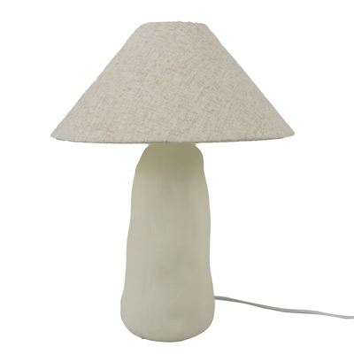 Porcelain table lamp in white, , medium