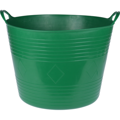 Flexible storage basket 40l with handles - green, , medium