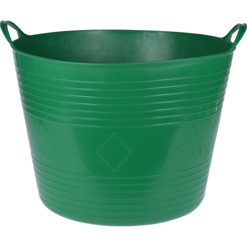 Flexible storage basket 40l with handles - green, , medium-null