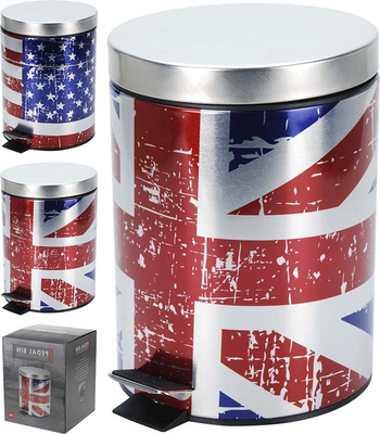 Pedal bin metal 5l - assorted designs