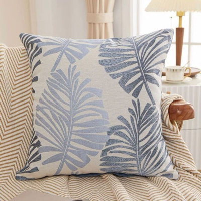Decorative case dried leaves #14788, Skyblue, medium