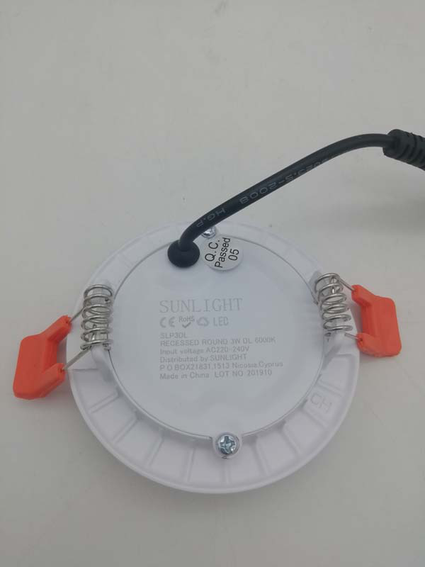 Sunlight led 3w recessed round panel 6000k ø75mm, , medium-null