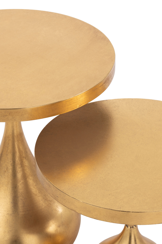 Set of 2 side tables gold, , medium-null