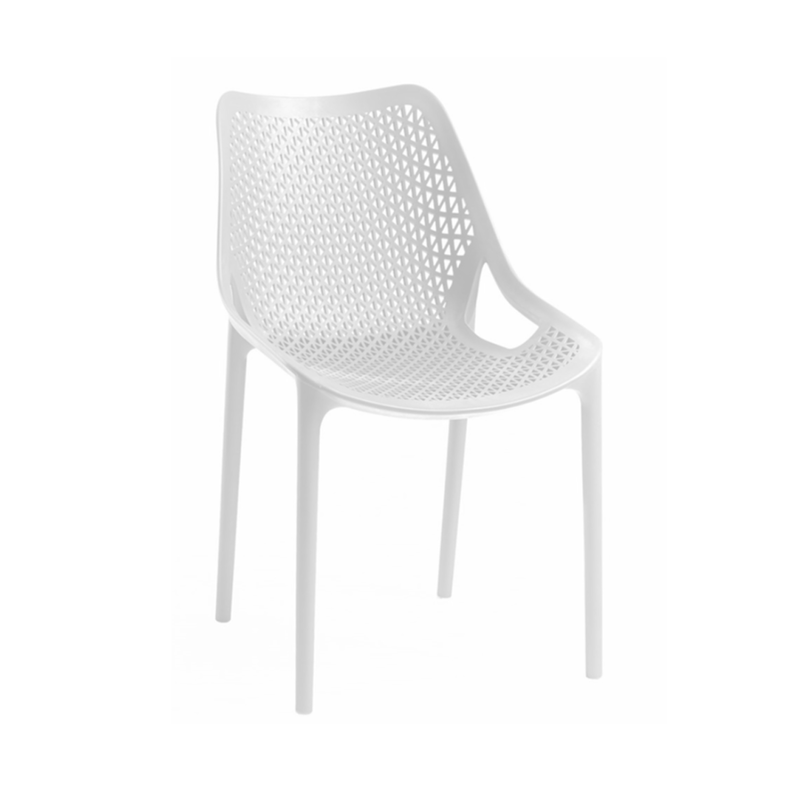Birlos chair without arms plastic gray-null