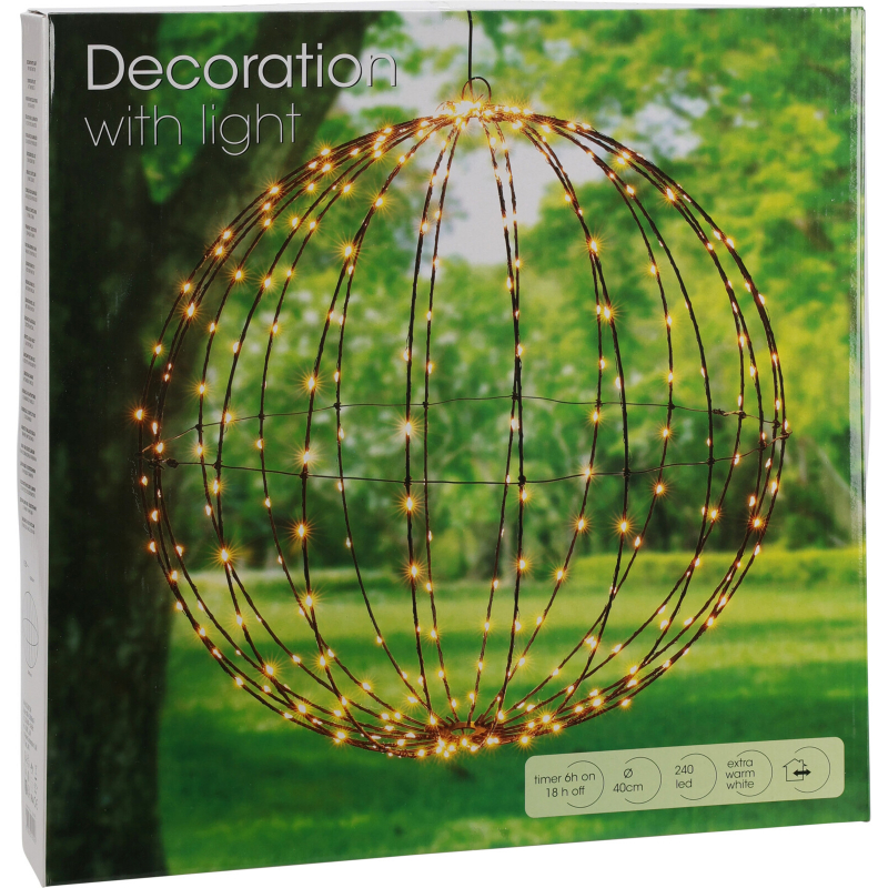 Product image: Decorative foldable ball 240 led 40cm, , medium-null
