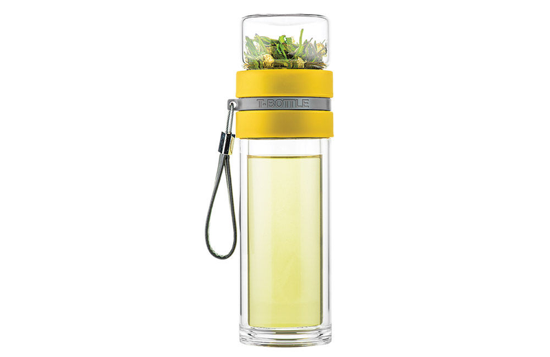 Style de vie t-bottle & tea cup in honey yellow colour, , medium image number null