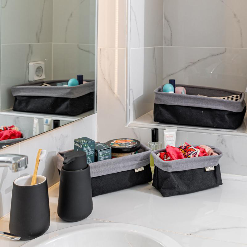 Estia fjord κεραμικο ποτηρακι μπανιου - μαυρο, , medium-null