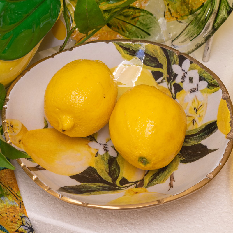 Lemons design aluminium bowl, , medium-null