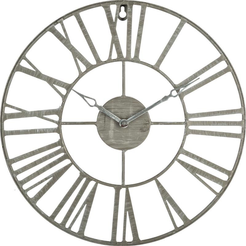 Wall clock φ36.5cm metallic black-null