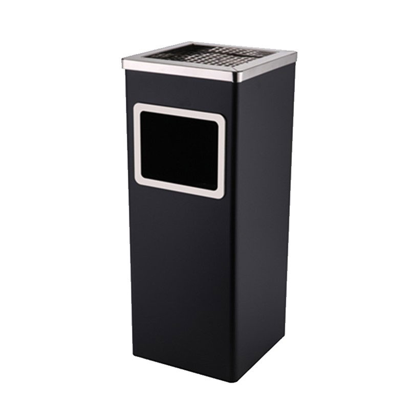 Homestar square metal ash bin 24x24x62cm, , medium-null