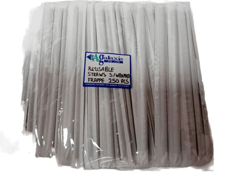 Σετ250 χαρτινα καλαμακια φραππε τυλιγμενα - 250τμχ, , medium-null