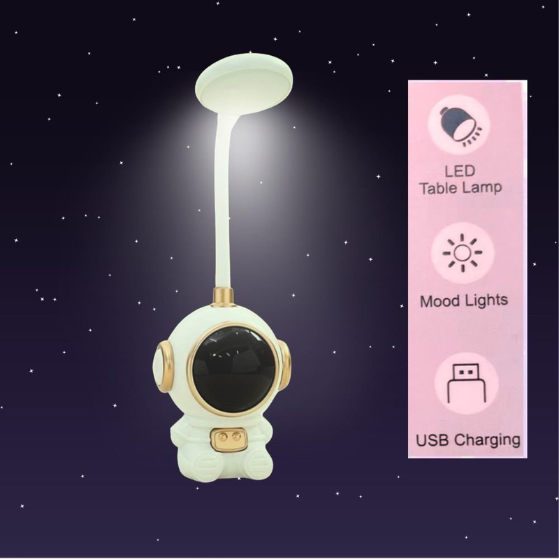 Aerbes επαναφορτιζόμενη επιτραπέζια λάμπα led αστροναύτης λευκό-ασημί, , medium-null