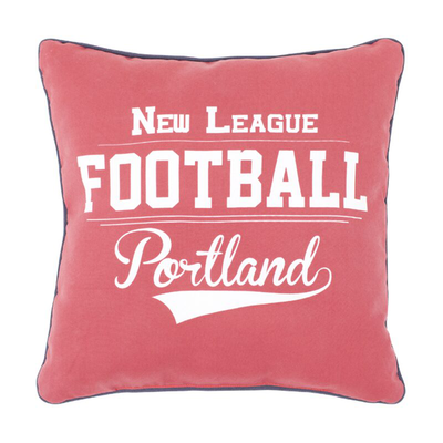 Football pillow 40x40cm red