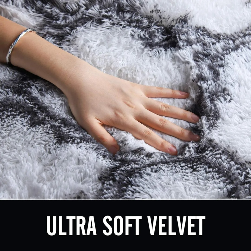 Soft fluffy carpet two tone 80x140cm #sfc91-null