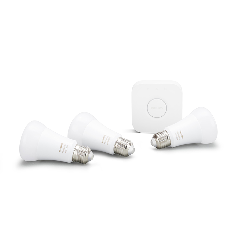 White & color ambiance starter kit e27 (3x bulb & 1x bridge)-null