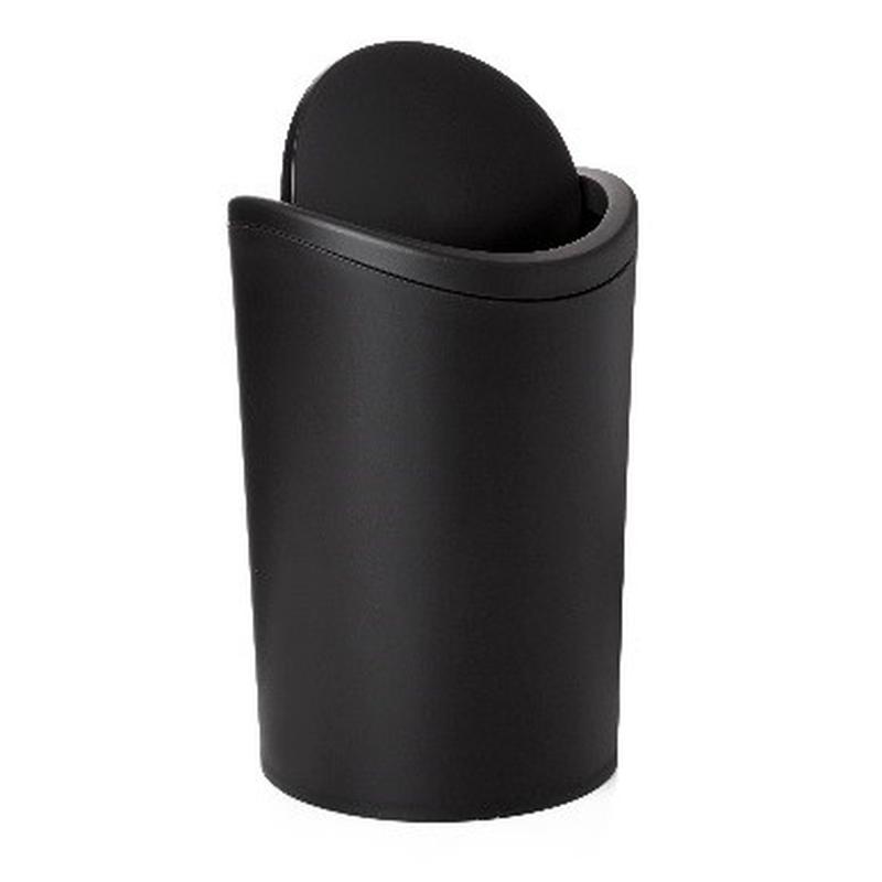 Tatay swing lid bin 6l black, , medium-null