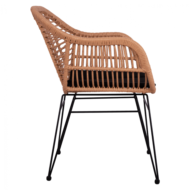 Allegra hm5450 πολυθρονα με μαξιλαρι  57.5x59x81cm μπεζ, , medium image number null