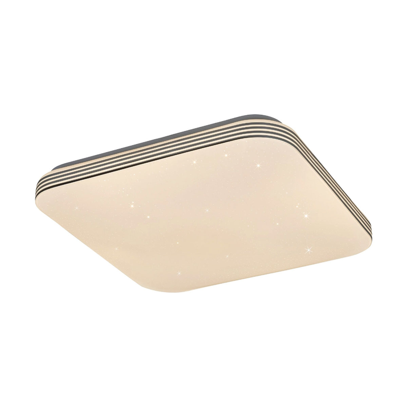 Oscar2 square ceiling light 18w silver with stars, , medium-null