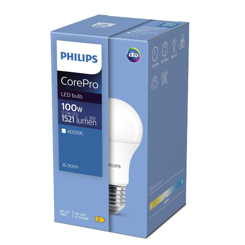 Philips led bulb nd 13-100w a60 e27 840, , medium image number null