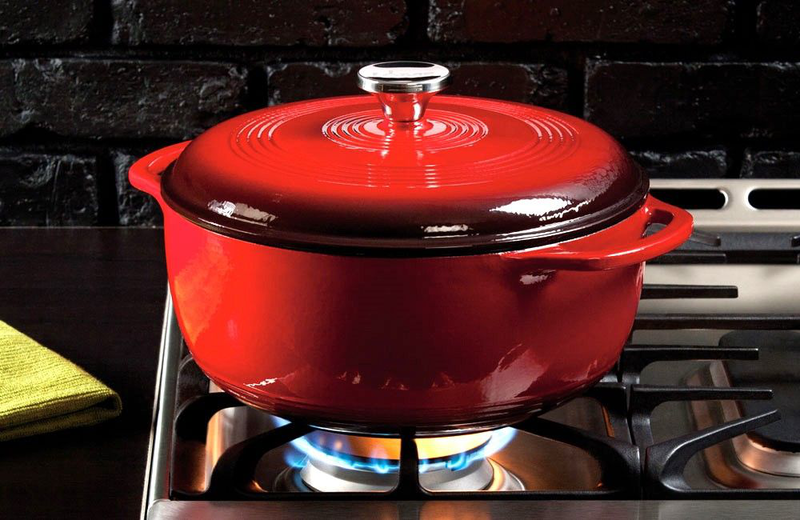 Lodge dutch oven red with loop handles (5,68lt), , medium image number null