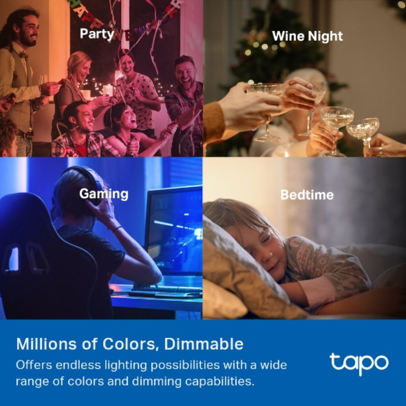 Product image: Tapo l535e tp-link έξυπνη λάμπα Wi-Fi multicolor led, 1055 lumens, matter-certified, έλεγχος μέσω φωνής & εφαρμογής, χωρίς hub, , medium-null
