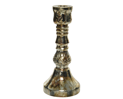 Candleholder glass cooper silver, , medium