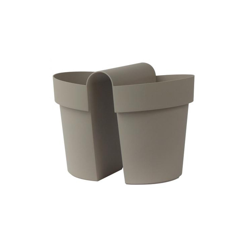 Balcony pot vaso be up 25cm double white-null