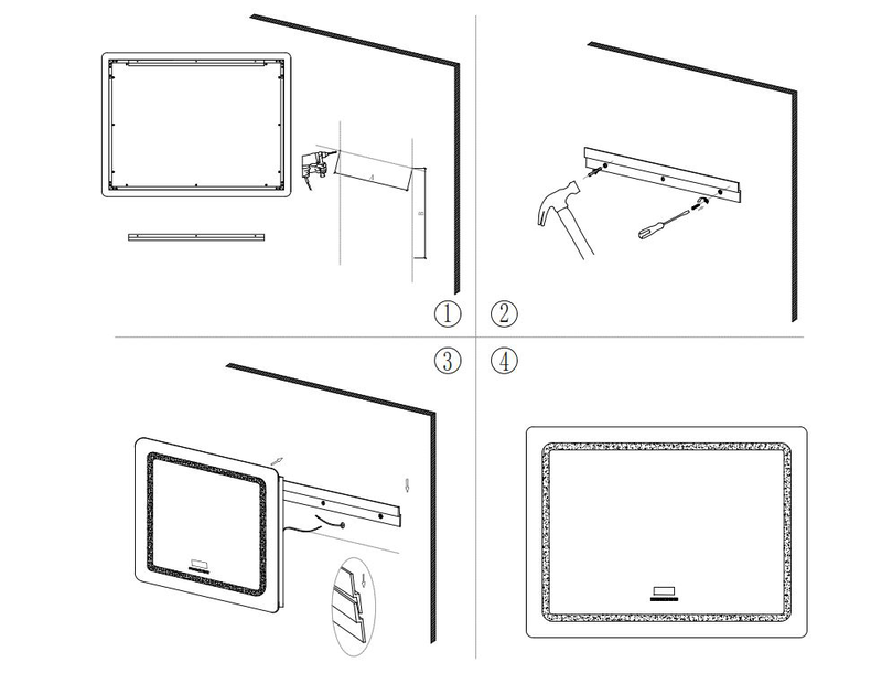 Rectangular led mirror 60x80, , medium image number null