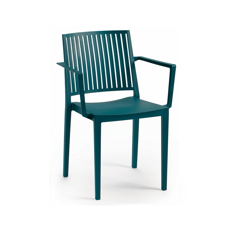 Bars chair with arms plastic black image number null