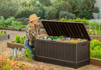 Keter kentwood 350l/ 92g box brown, , medium