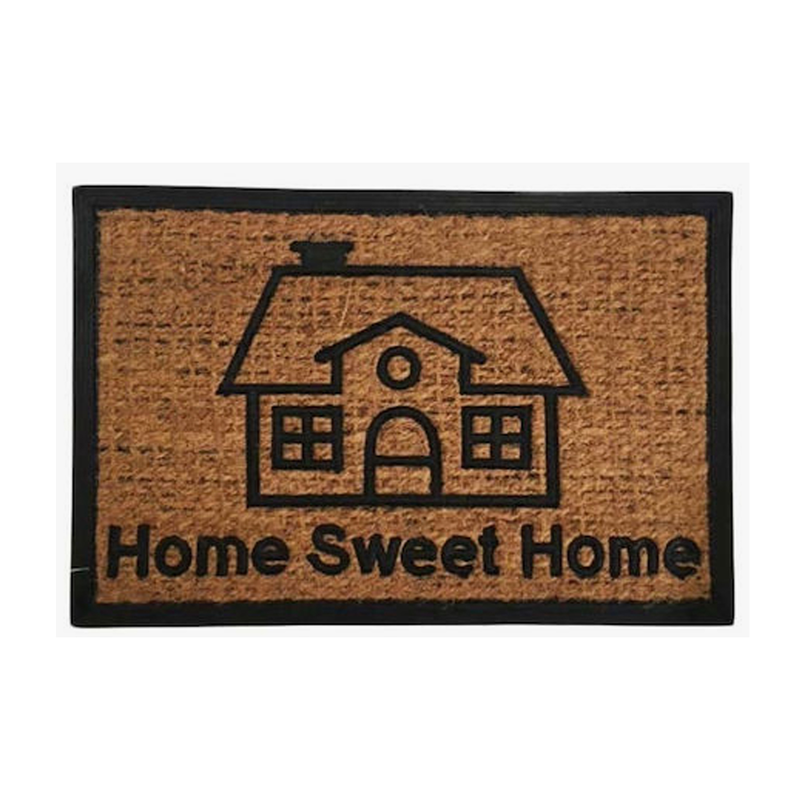 Entrance mat 40x60cm ''home sweet home'' with house, , medium-null
