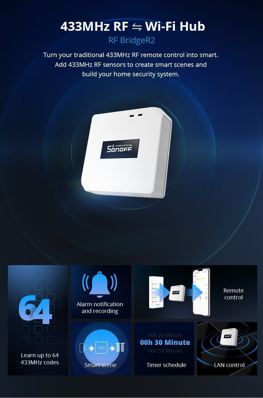 Product image: Sonoff smart hub 433mhz bridge rfr2, , medium-null