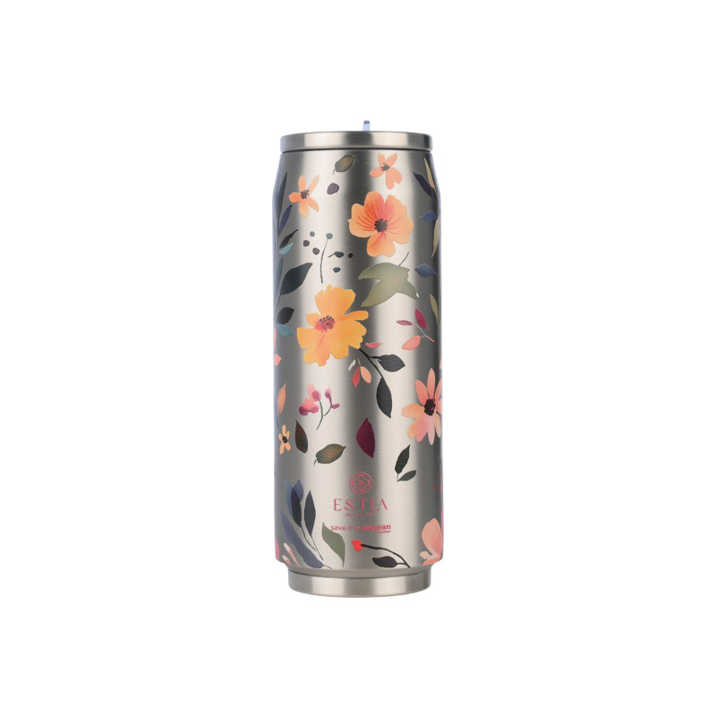 Estia travel cup 500ml - silver botanic, , medium-null