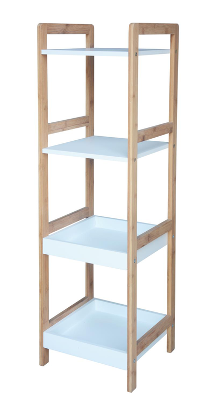 London 4 tier shelf mdf+bamboo, , medium-null
