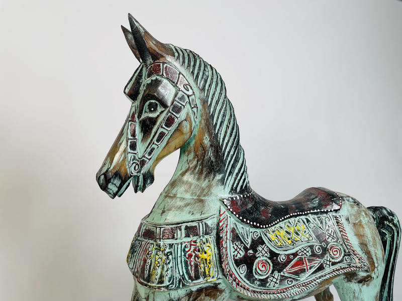 Wooden rocking horse h.: 75cm, , medium-null