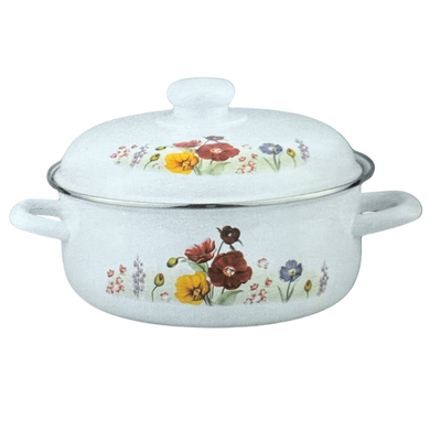 Set of 10pcs enamel pot induction compatible, , medium