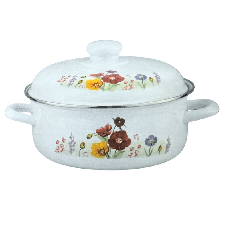 Set of 10pcs enamel pot induction compatible, , medium-null