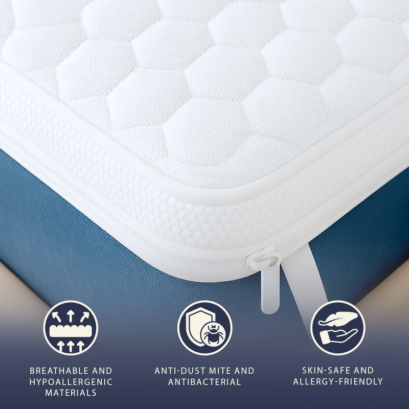 Single topper 90x200 pure memory foam | height 5 cm | breathable and hypoallergenic-null