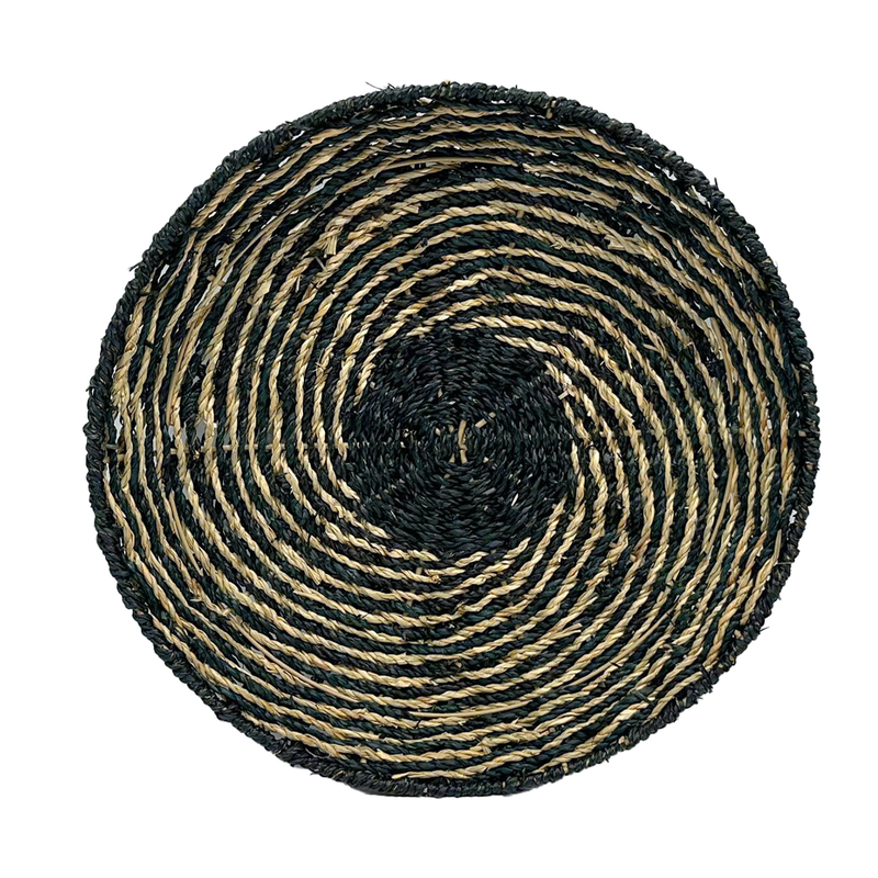 Iris decoration wall seagrass black natural, , medium-null