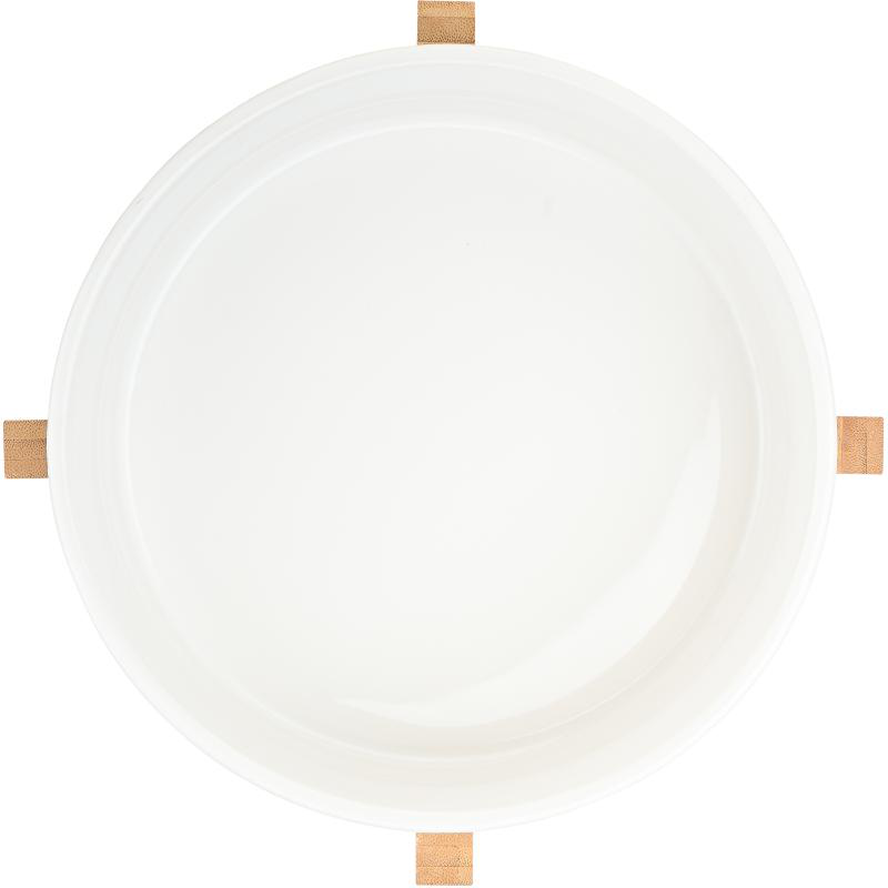 Estia bamboo essentials salad bowl 27cm - white, , medium-null