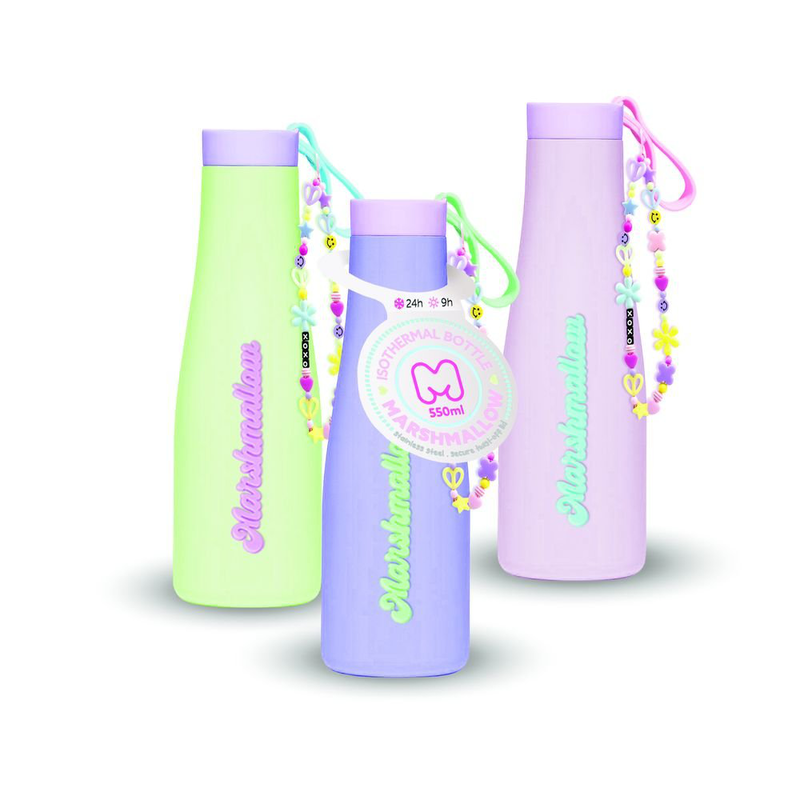 Marshmallow 25 water bottles w keychain (1pc random selection), , medium-null