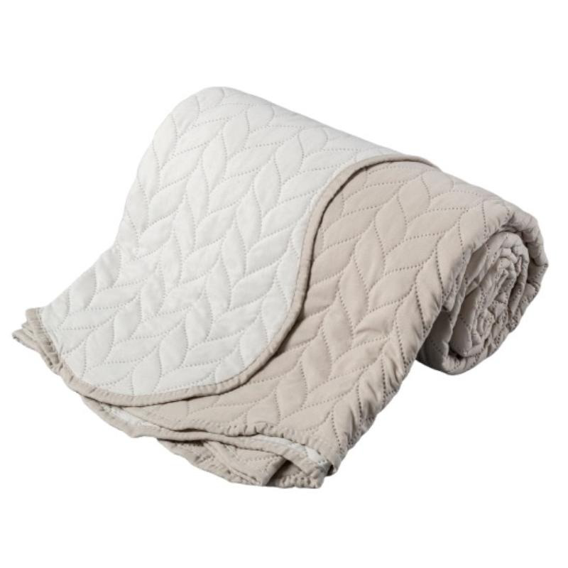 Easy home κουβερλι διπλης οψεως 220x230cm - εκρου, , medium-null