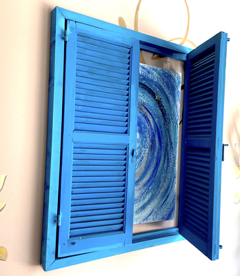 Decorative wooden window shutters, , medium